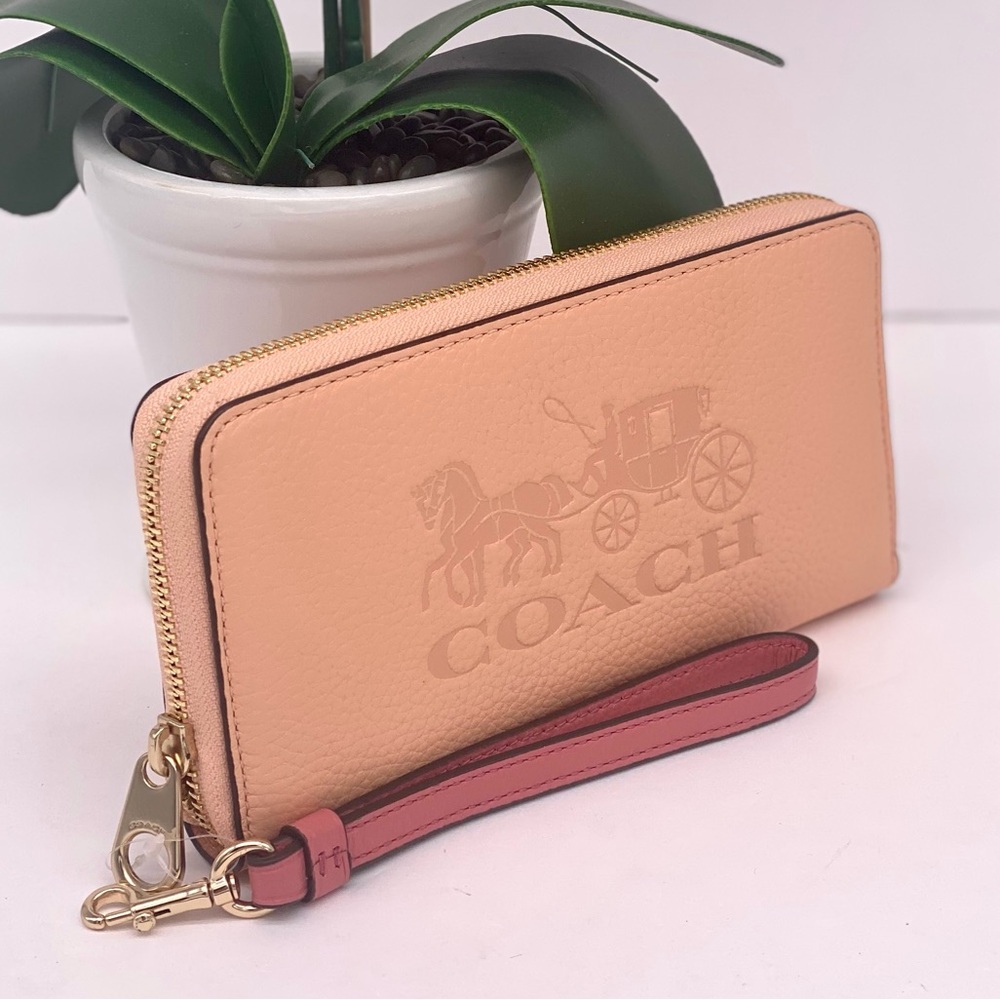 COACH Long Zip Around Wallet With Horse And Carriage